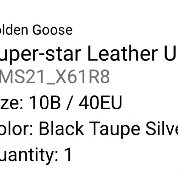 Golden Goose Super-Star size 40 EUC Black/Silver - Picture 2 of 12